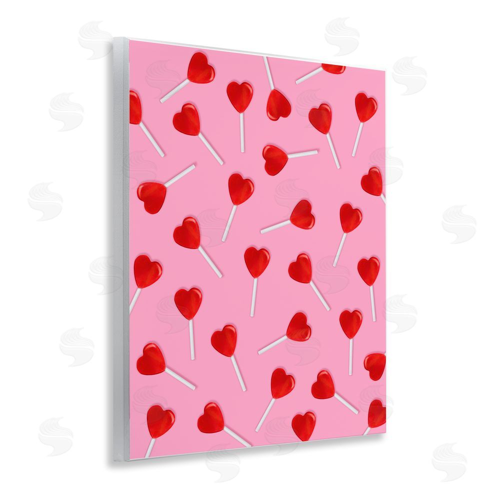 LISH Creative Heart Lollipop Pattern Wooden Wall Plaque Art Print