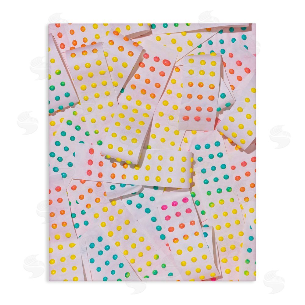 LISH Creative Retro Color Candy Dots Stretched Canvas Wall Art