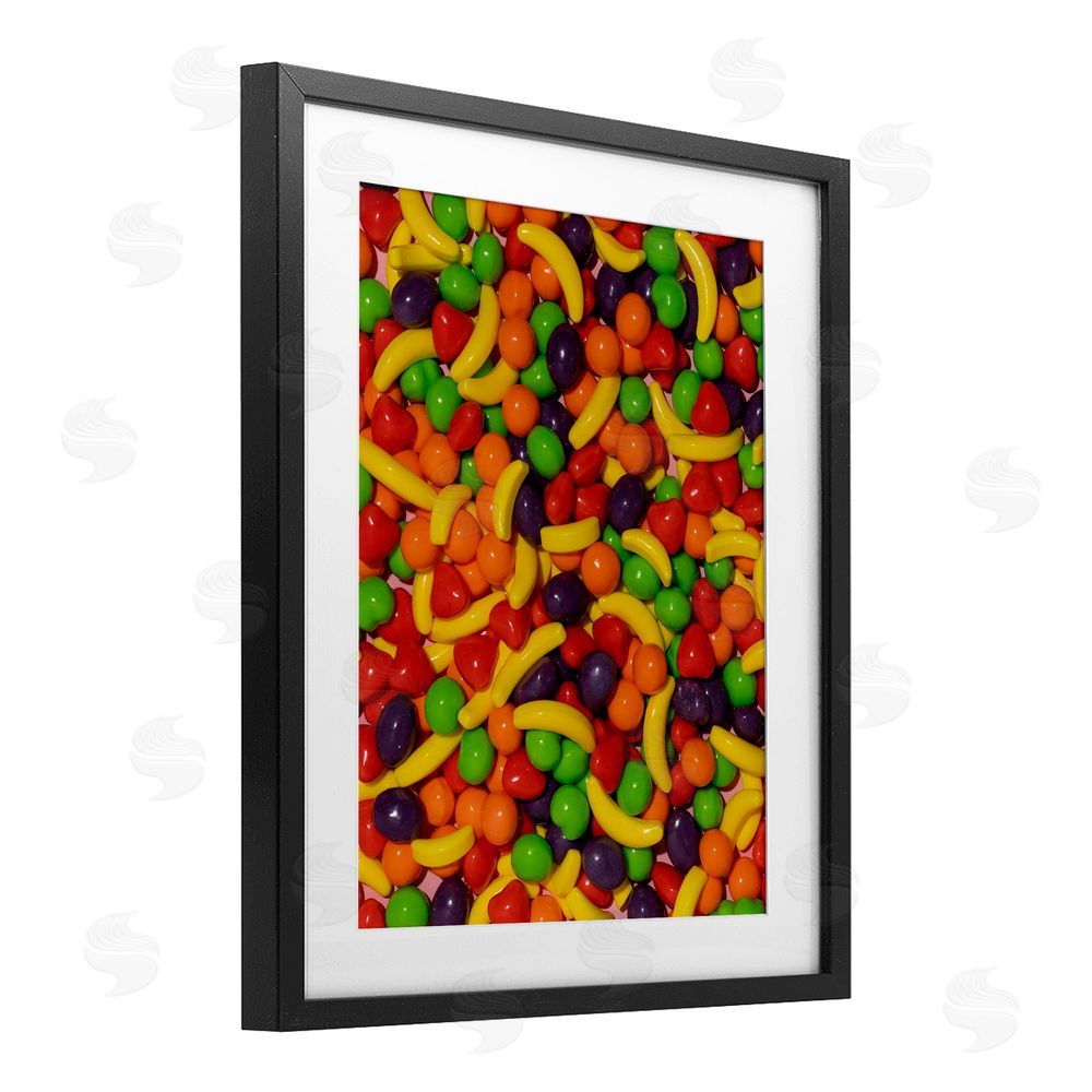 LISH Creative Retro Assorted Fruit Candy Black Framed Print Under Glass Wall Art