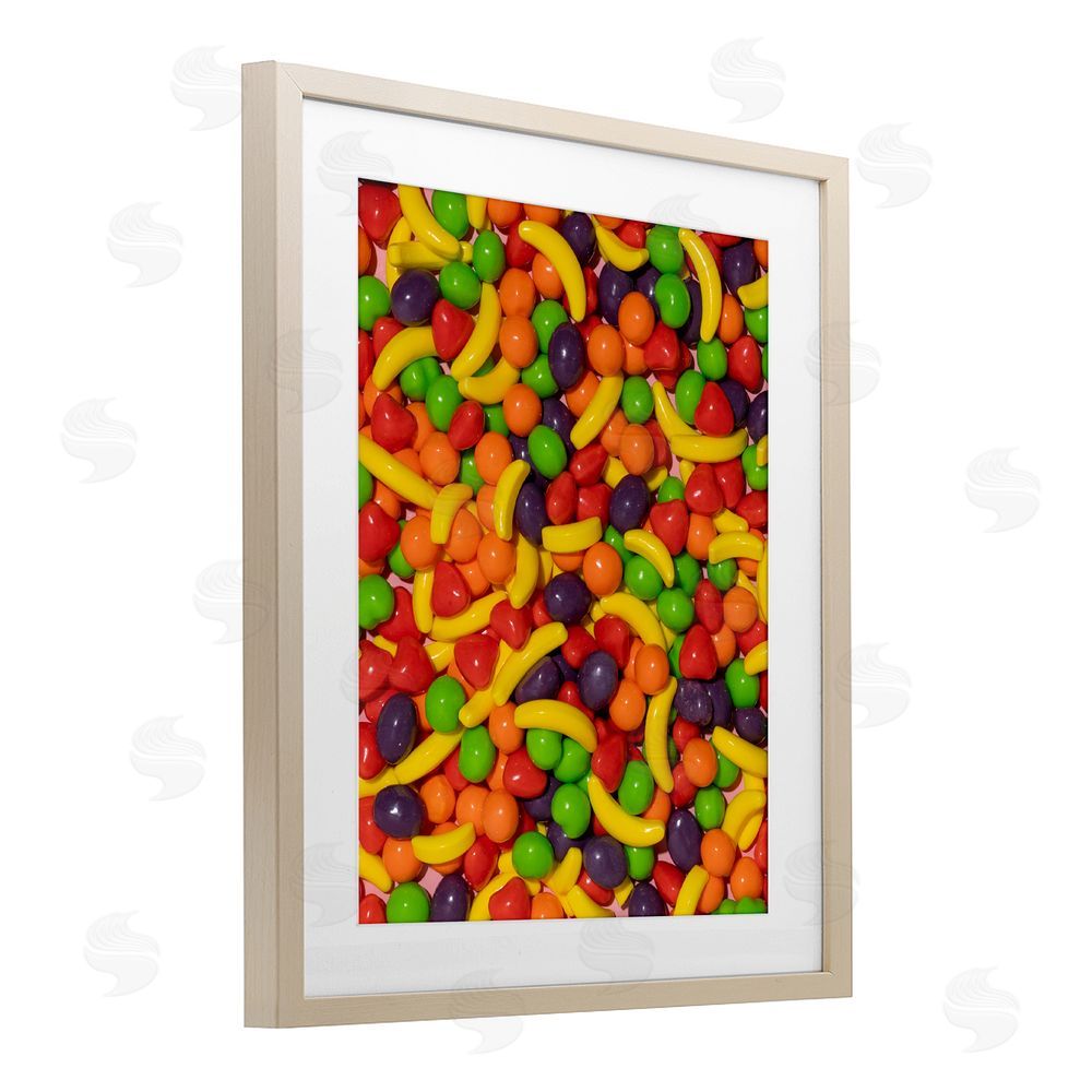 LISH Creative Retro Assorted Fruit Candy Brown Framed Print Under Glass Wall Art