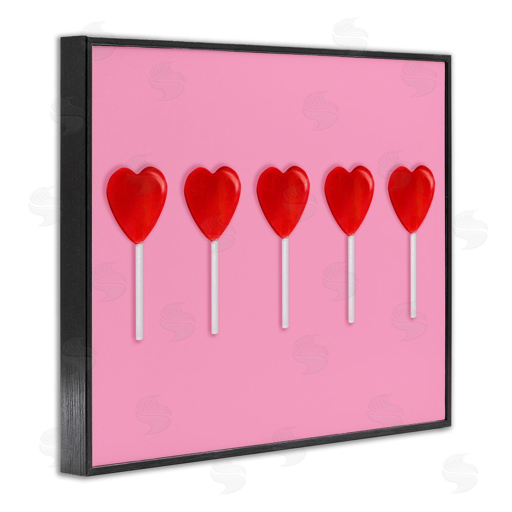 LISH Creative Valentine's Heart Pops Black Framed Giclee Wall Art Print