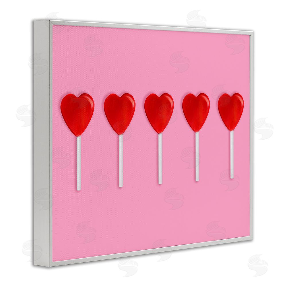 LISH Creative Valentine's Heart Pops White Framed Giclee Wall Art Print