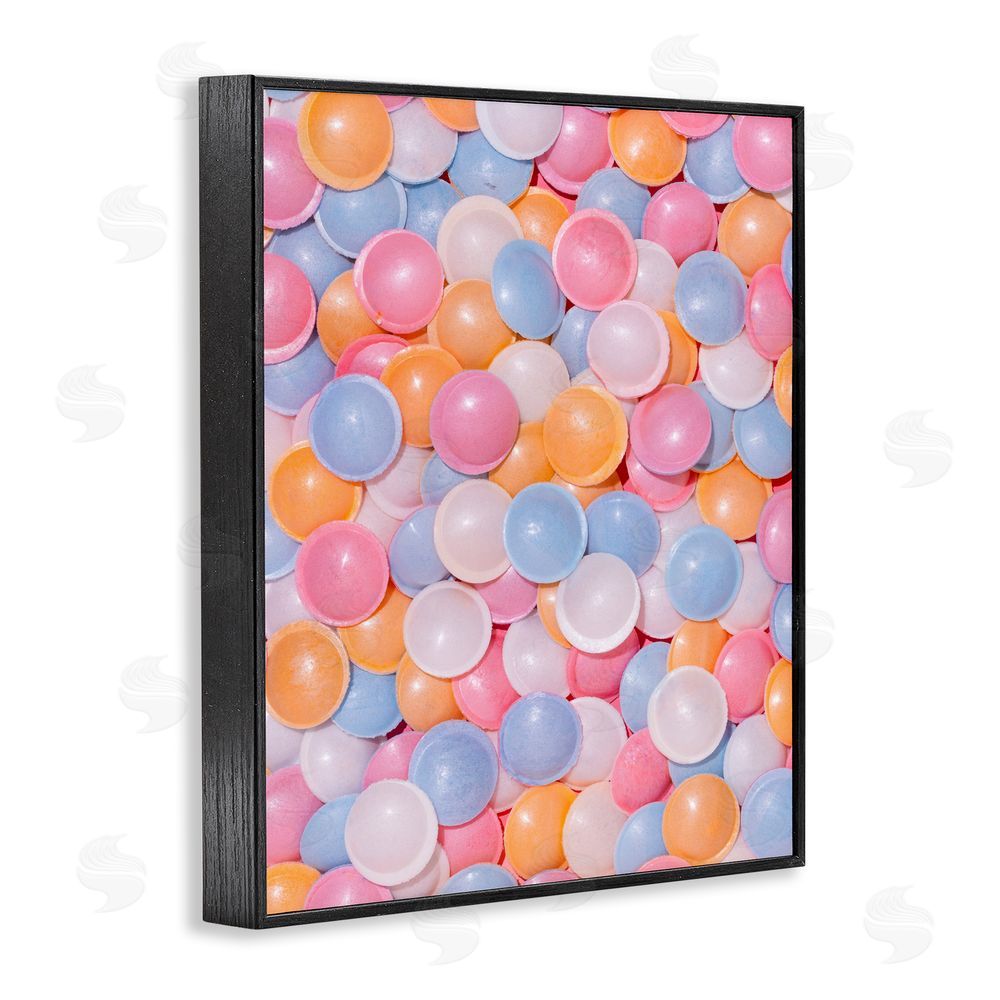 LISH Creative Retro Pastel Candies Black Framed Giclee Wall Art