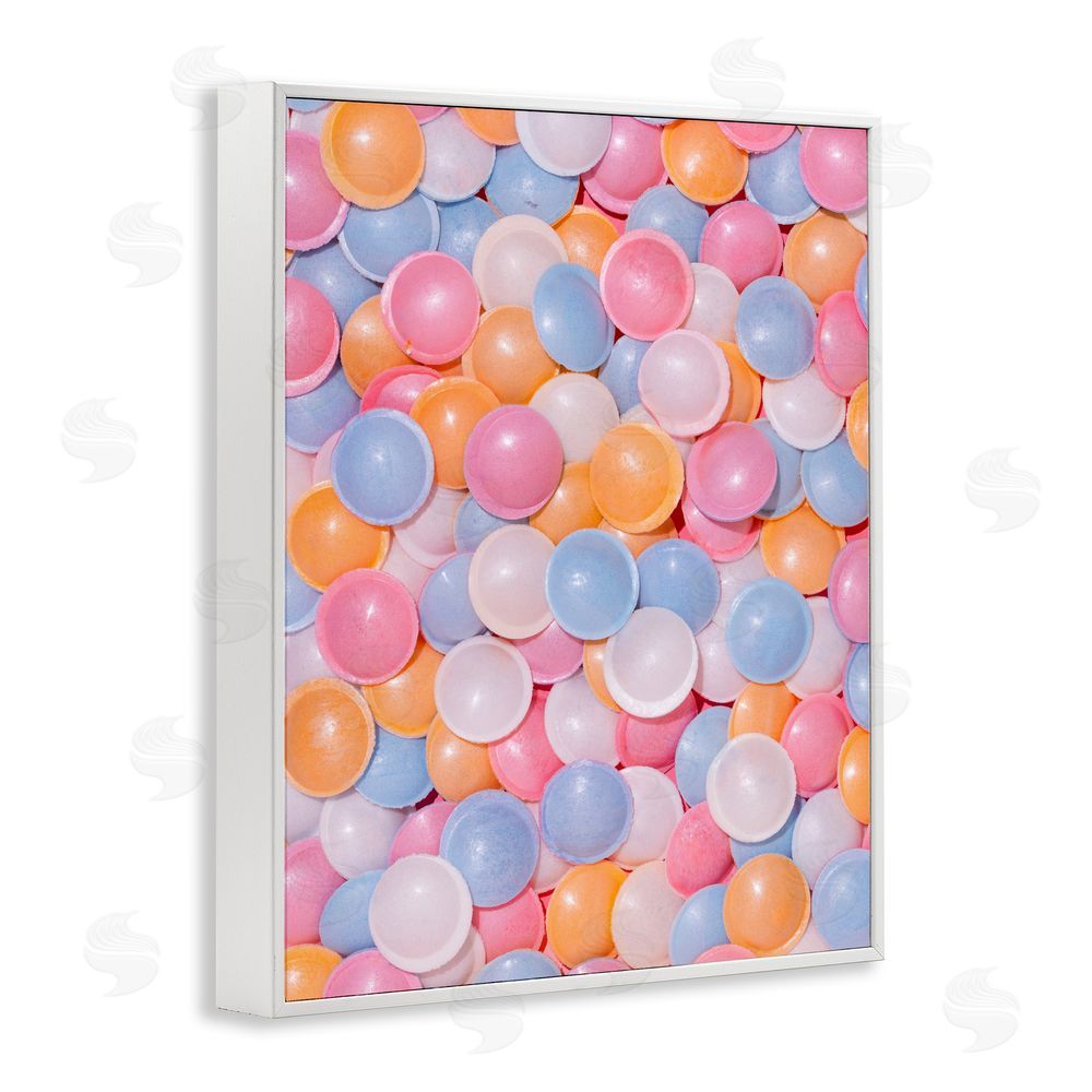 LISH Creative Retro Pastel Candies White Framed Giclee Wall Art