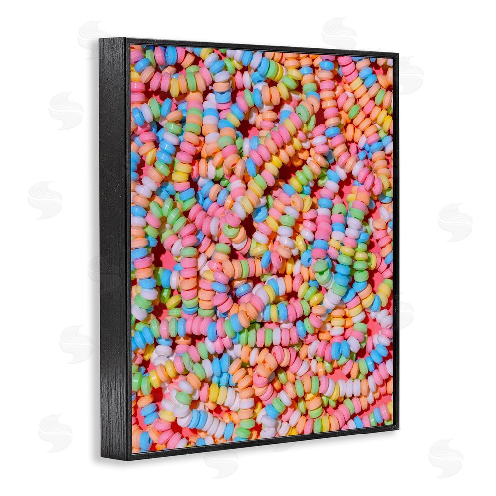 LISH Creative Pastel Candy Necklace Black Framed Giclee Wall Art