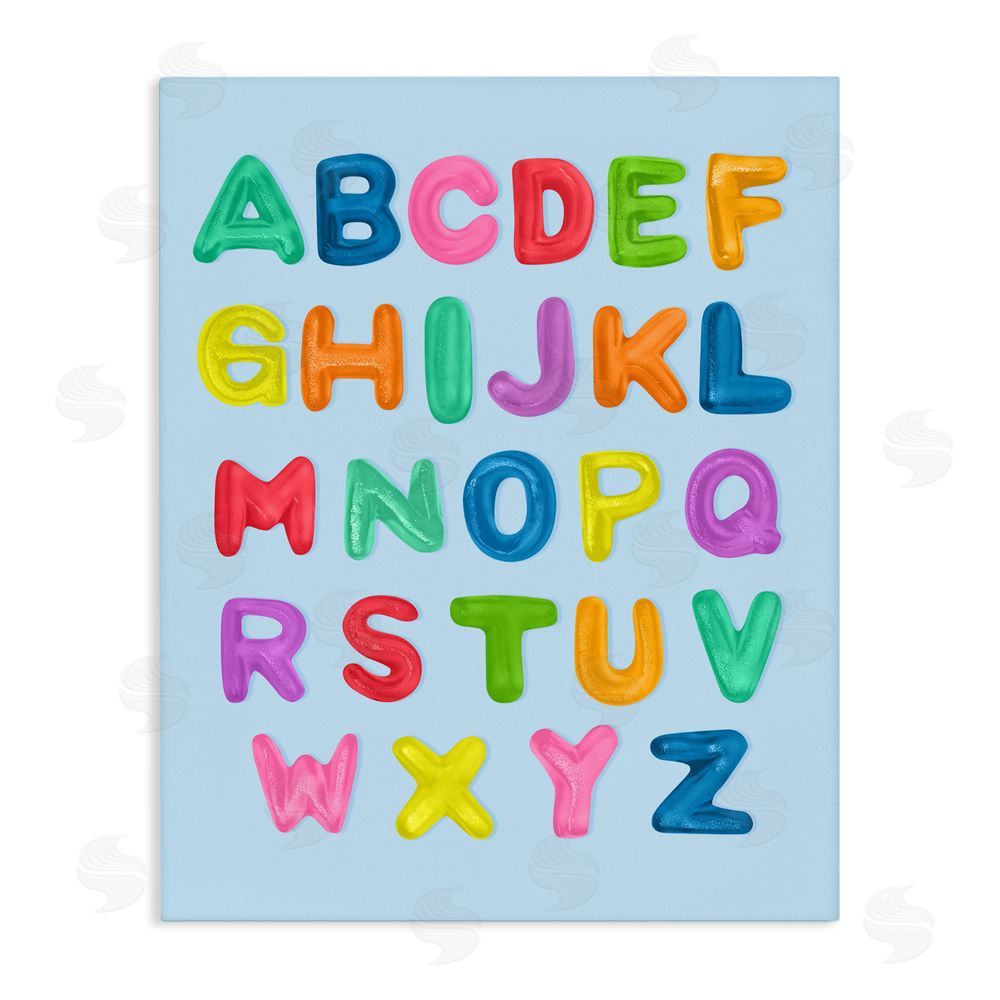 LISH Creative Gummy Candy Alphabet Stretched Canvas Wall Art