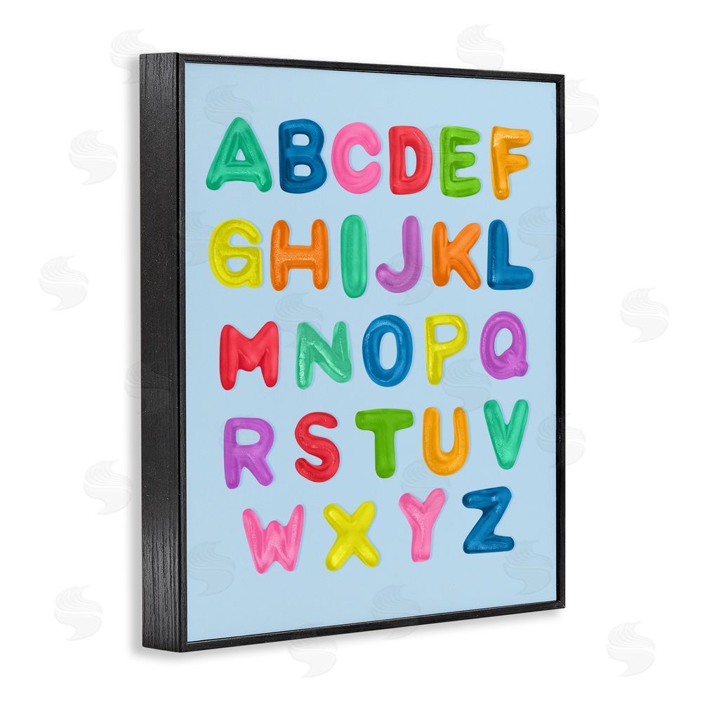 LISH Creative Gummy Candy Alphabet Black Framed Giclee Wall Art