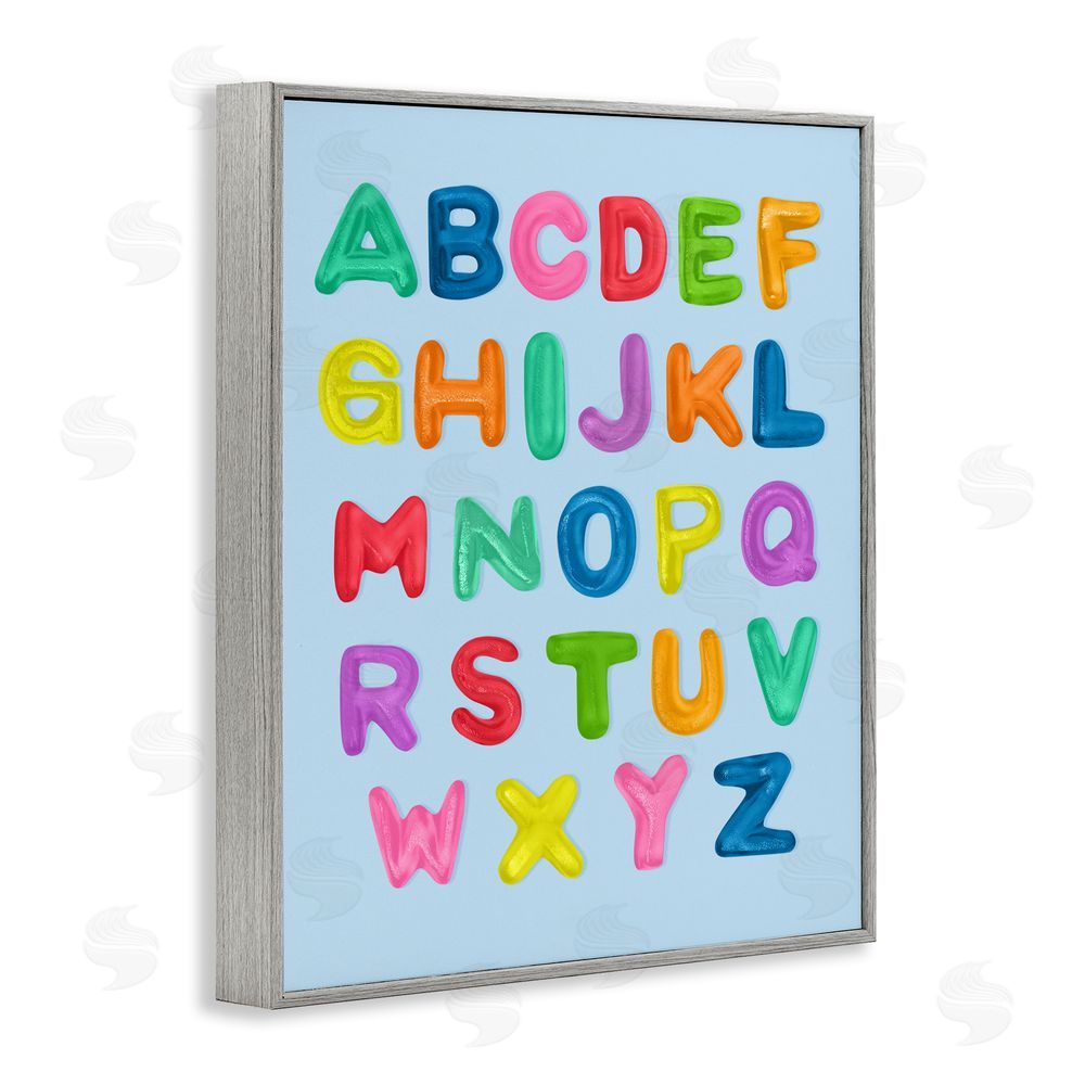 LISH Creative Gummy Candy Alphabet Gray Framed Giclee Wall Art