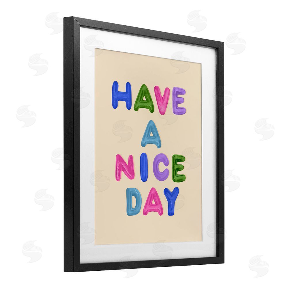 LISH Creative Have a Nice Day Gummies Black Framed Print Under Glass Wall Art