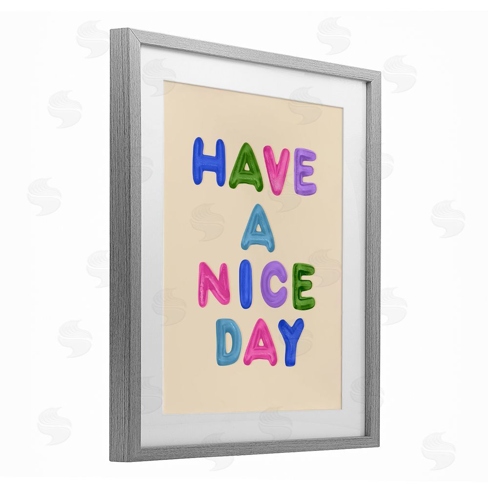 LISH Creative Have a Nice Day Gummies Gray Framed Print Under Glass Wall Art