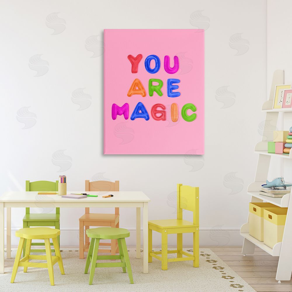LISH Creative You are Magic Gummies over Pink Stretched Canvas on Wall