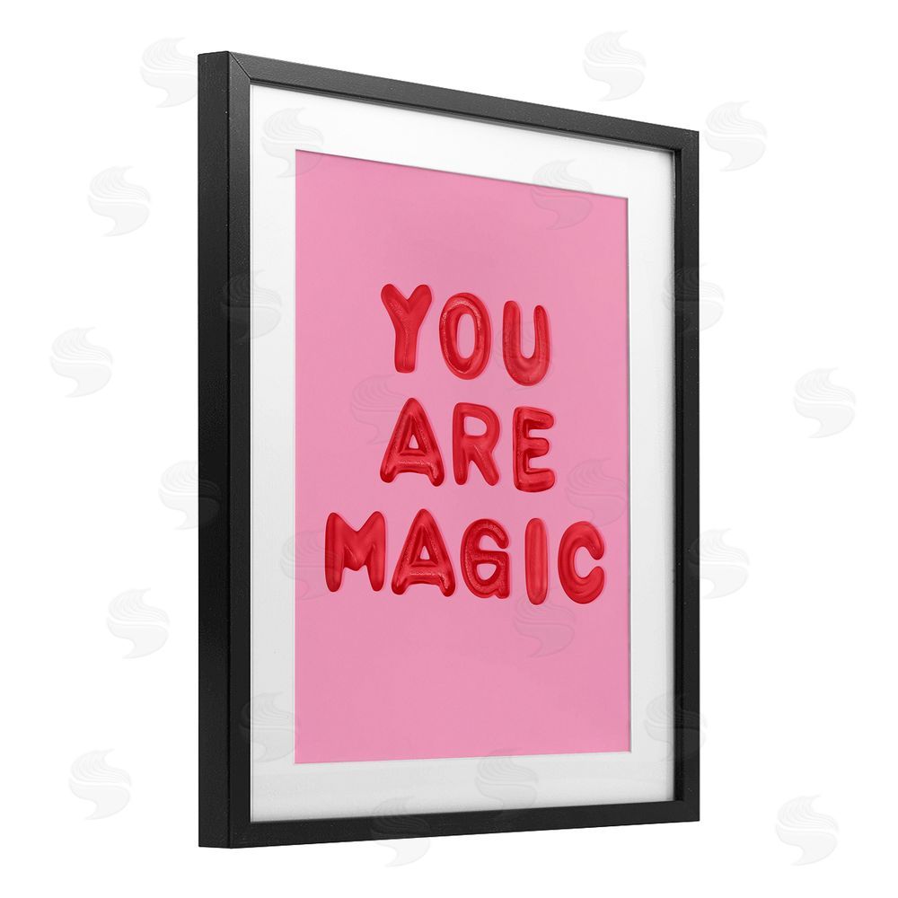 LISH Creative You Are Magic Red & Pink Black Framed Print Under Glass Wall Art
