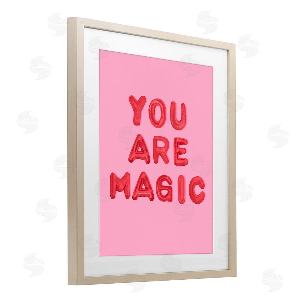 LISH Creative You Are Magic Red & Pink Brown Framed Print Under Glass Wall Art