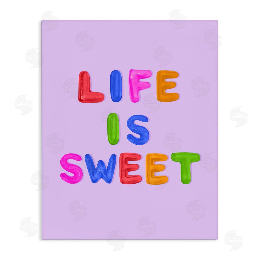 LISH Creative Life Is Sweet Gummies Stretched Canvas Wall Art