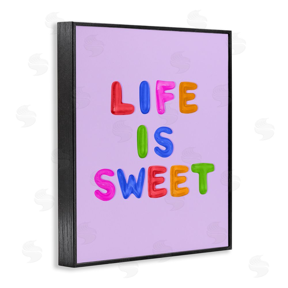 LISH Creative Life Is Sweet Gummies Black Framed Giclee Wall Art