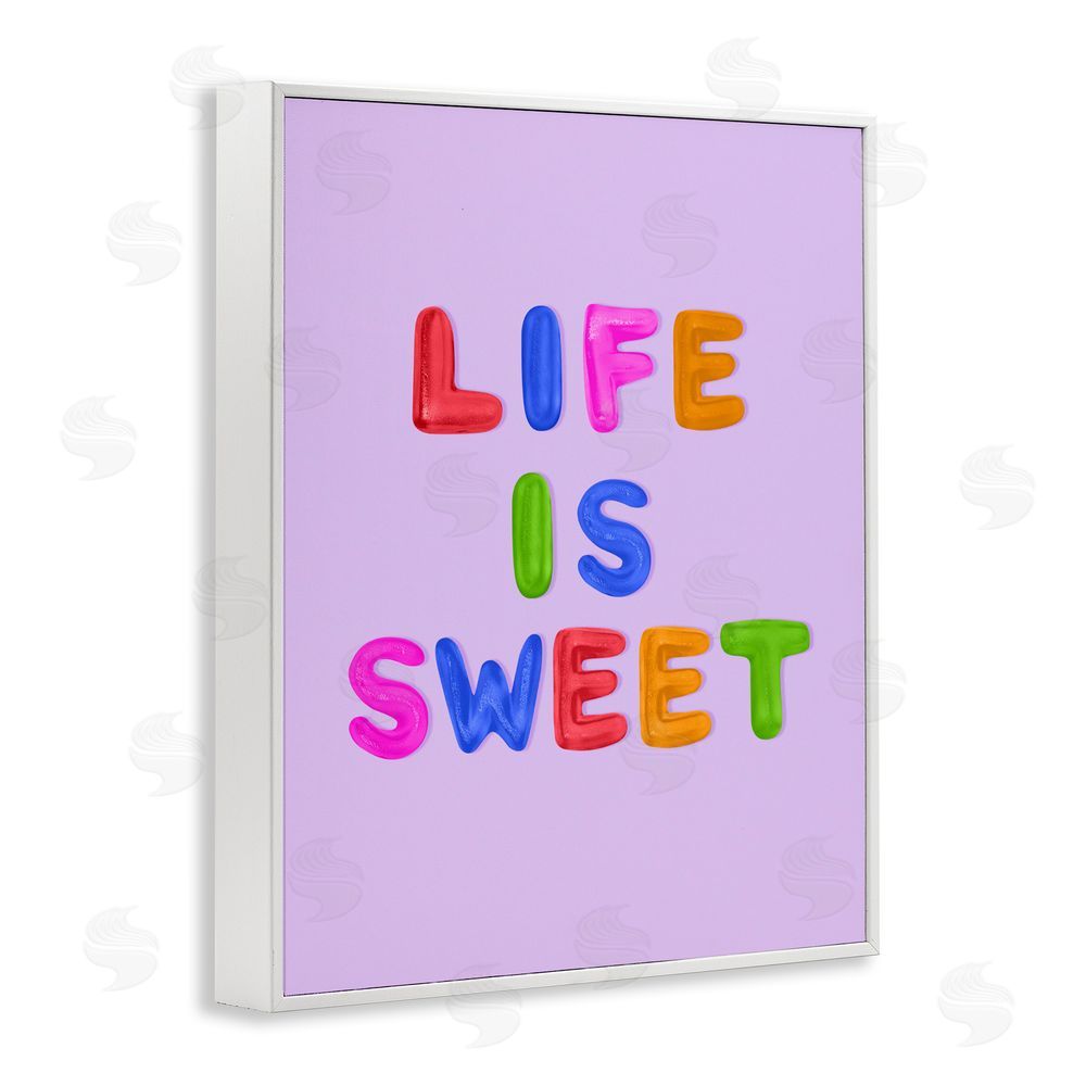 LISH Creative Life Is Sweet Gummies White Framed Giclee Wall Art