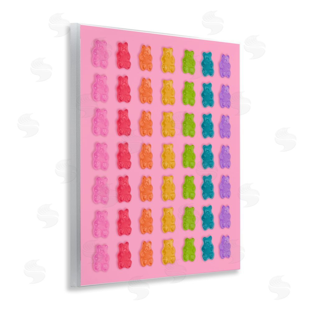 LISH Creative Rainbow Bears in Stripes Wall Plaque Home Decor Art Print