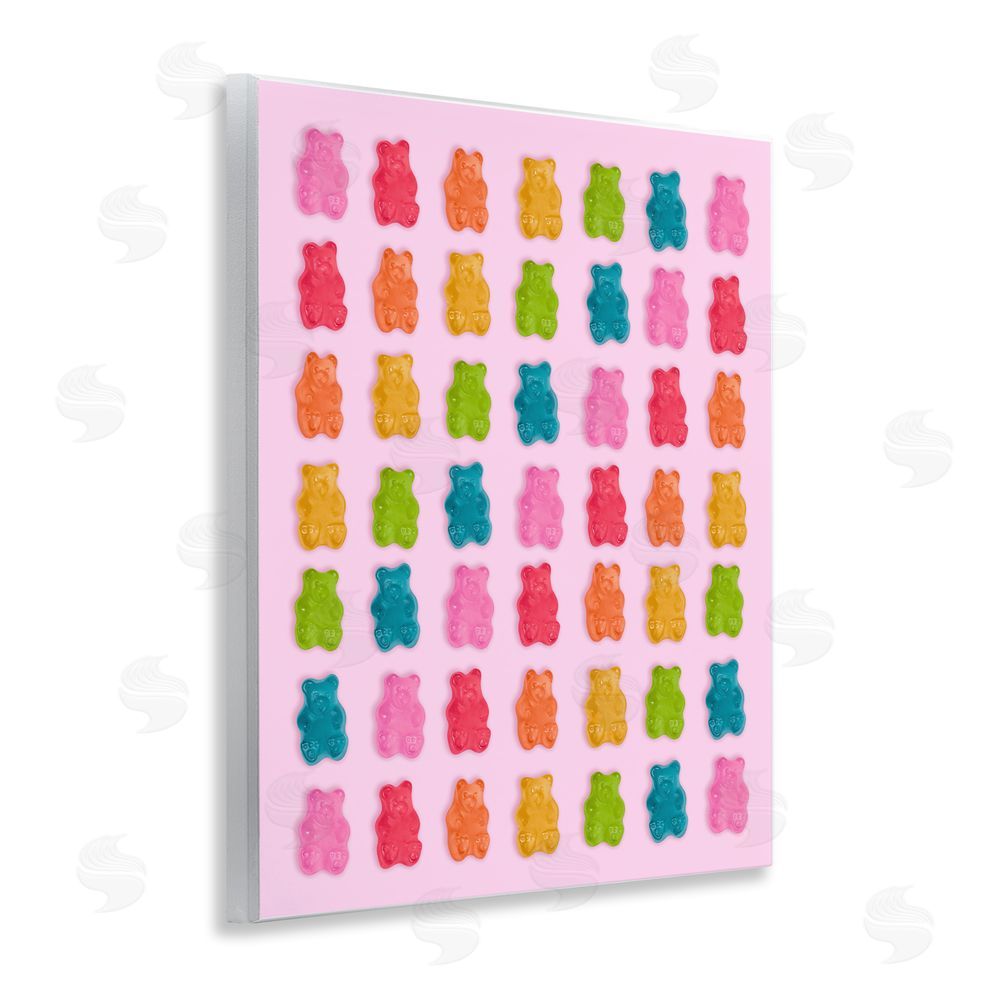 LISH Creative Soft Rainbow Bears on Pink Wall Plaque Printed Art