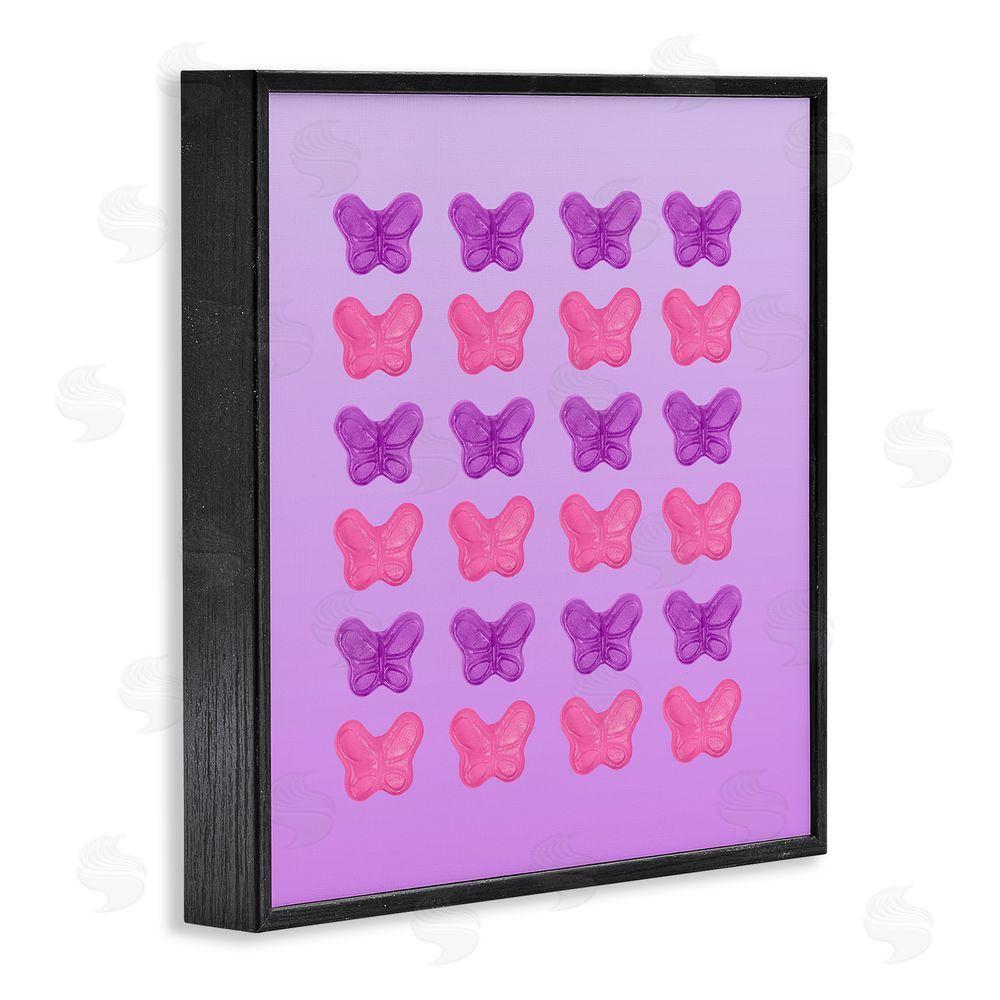 LISH Creative Purple & Pink Butterfly Candies Black Framed Giclee Wall Art