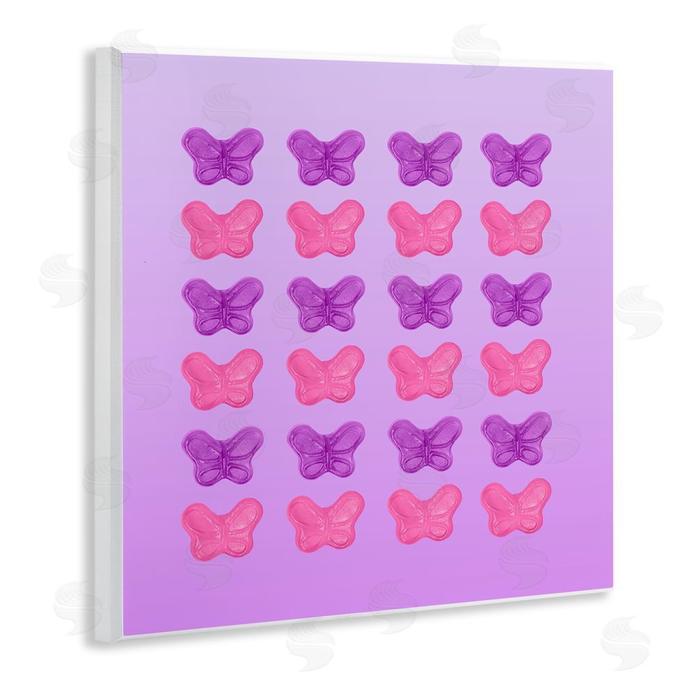 LISH Creative Purple & Pink Butterfly Candies Wall Plaque Home Decor Art Print