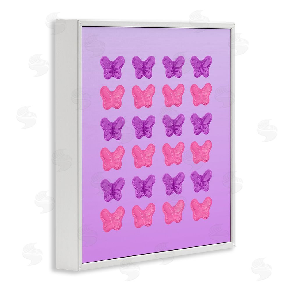 LISH Creative Purple & Pink Butterfly Candies White Framed Giclee Wall Art