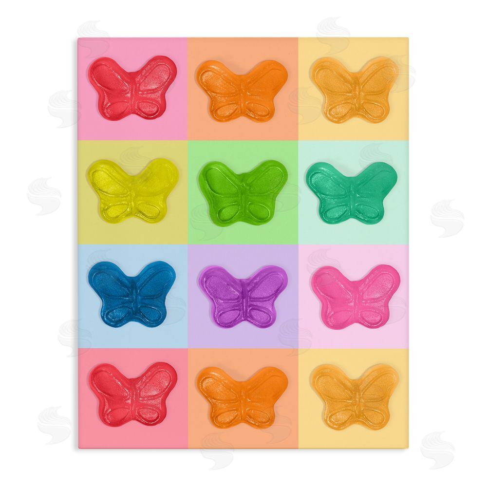 LISH Creative Colorful Butterflies Candy Stretched Canvas Wall Art