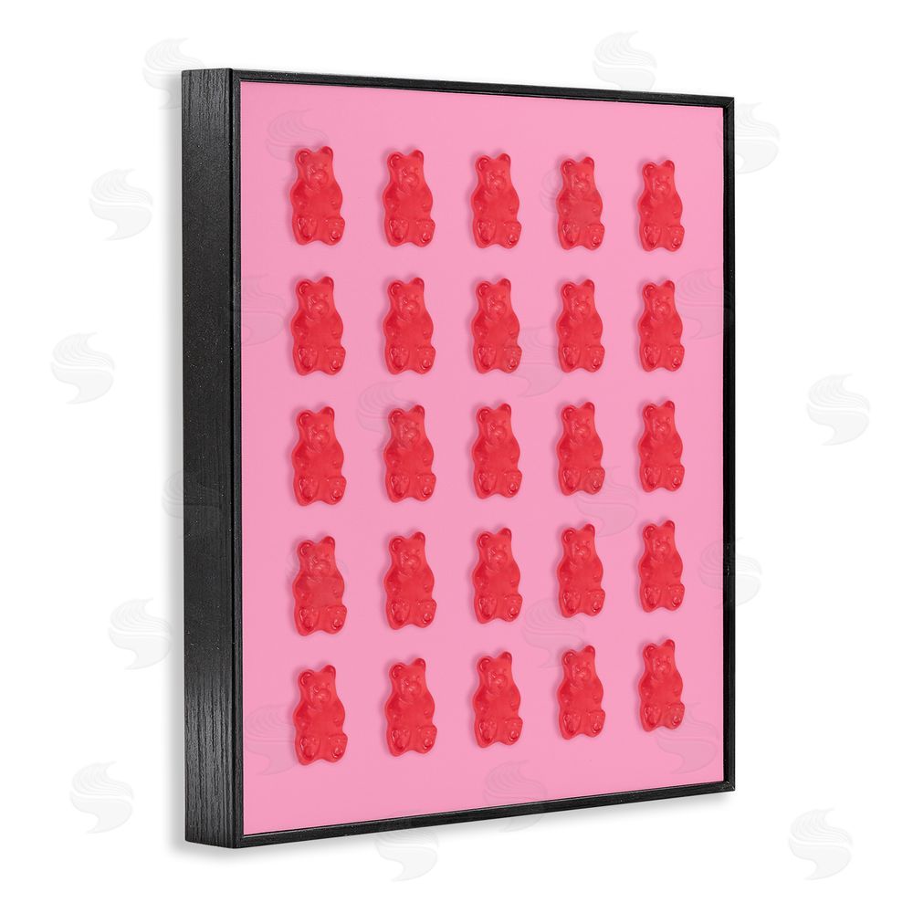 LISH Creative Red Gummy Bears on Pink Black Framed Giclee Wall Art