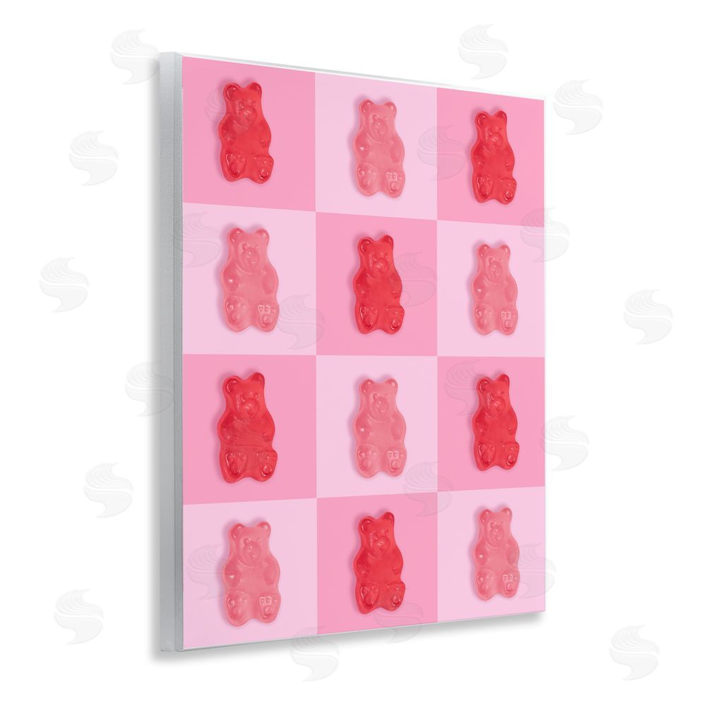 LISH Creative Pink & Red Candy Bears Wall Plaque Home Decor Art Print