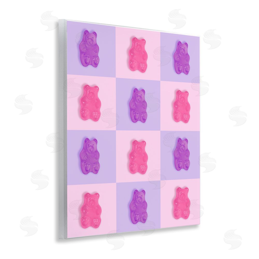 LISH Creative Pink & Lilac Candy Bears Wall Plaque Home Decor Art Print