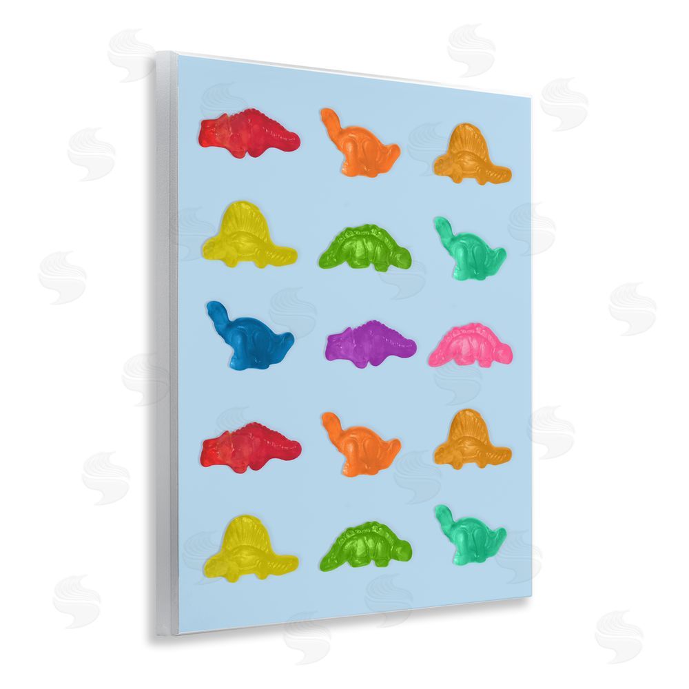 LISH Creative Colorful Dinosaur Candies Wall Plaque with Fixed Lithograph Print