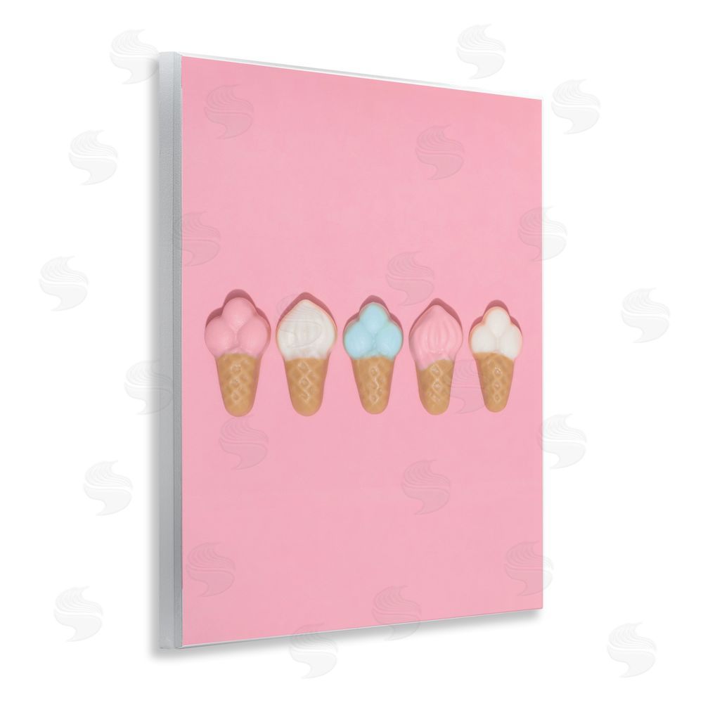 LISH Creative Pink Ice Cream Candy Wall Plaque Home Decor Art Print
