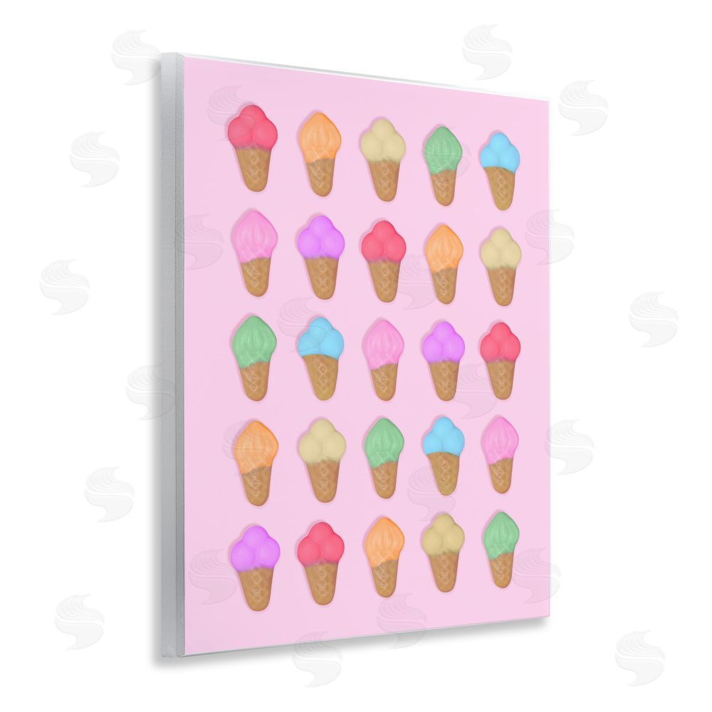 LISH Creative Ice Cream Shaped Candies Wall Plaque Home Decor Art Print