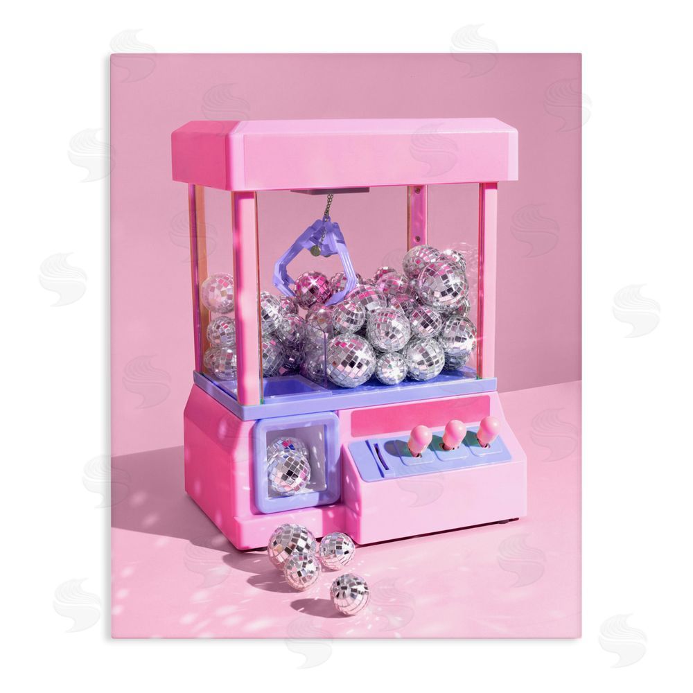 LISH Creative Disco Ball Claw Machine Stretched Canvas Wall Art