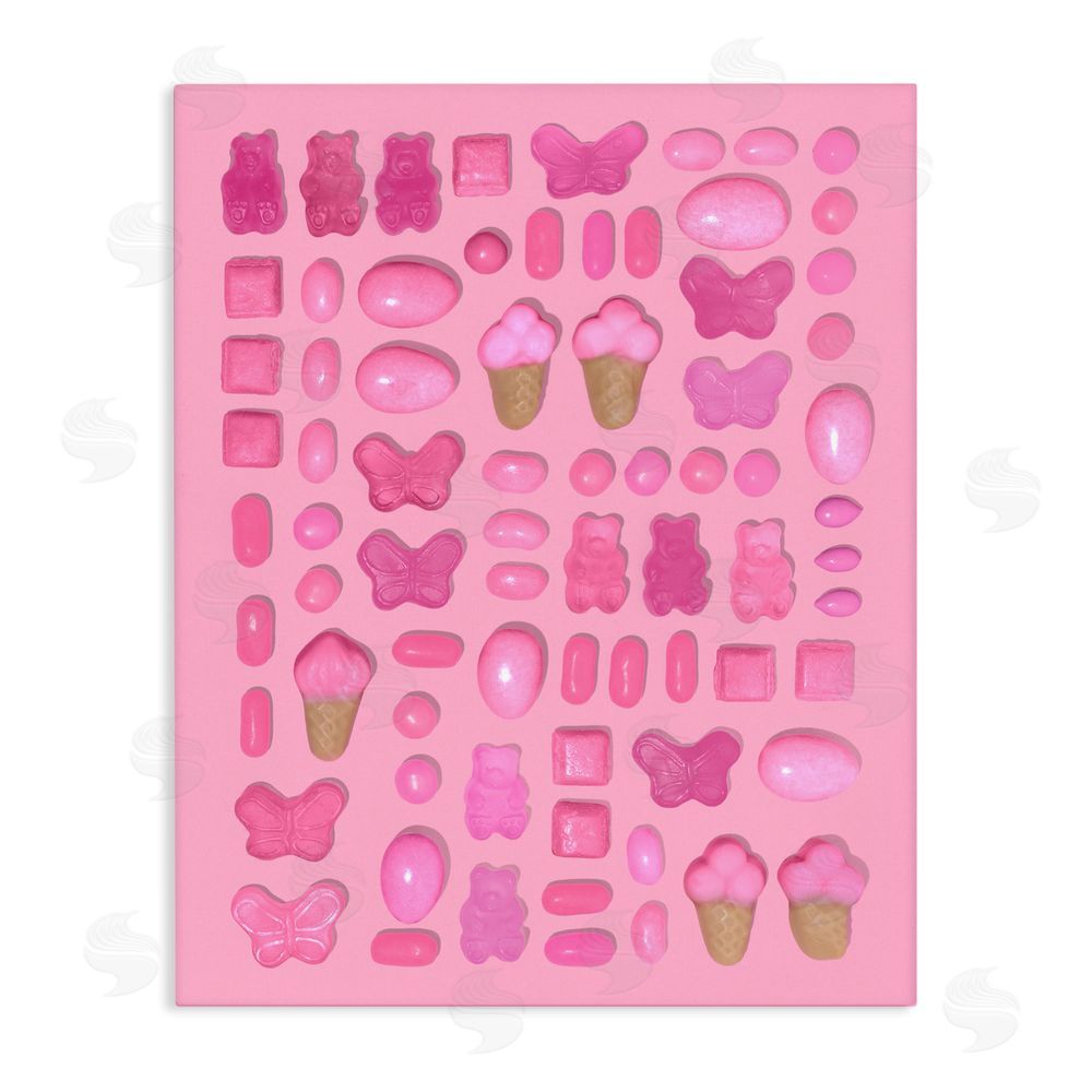 LISH Creative Pink Toned Candies Stretched Canvas Wall Art