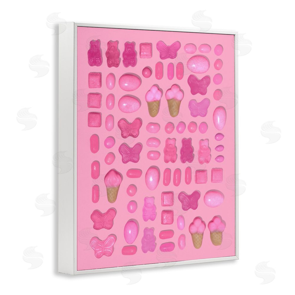 LISH Creative Pink Toned Candies White Framed Giclee Wall Art