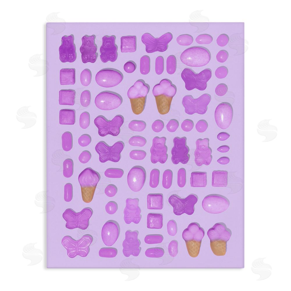 LISH Creative Lilac Purple Toned Candies Stretched Canvas Wall Art