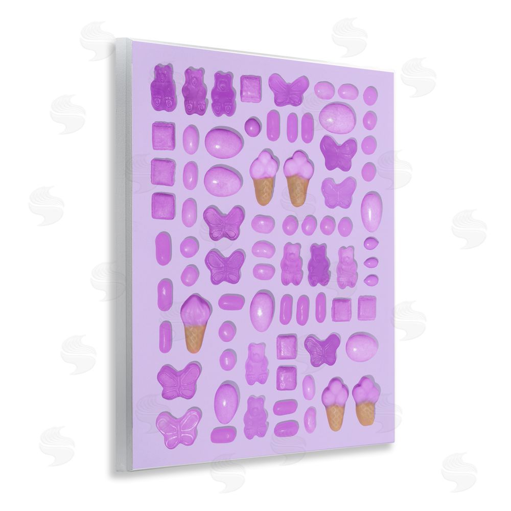 LISH Creative Lilac Purple Toned Candies Wall Plaque Home Decor Art Print