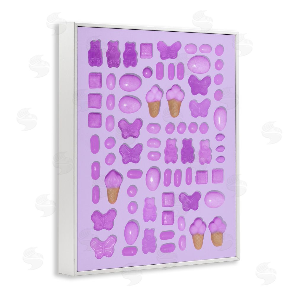 LISH Creative Lilac Purple Toned Candies White Framed Giclee Wall Art