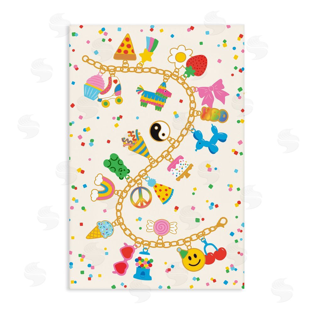 Nadia Hassan Playful Party Charm Bracelet Stretched Canvas Wall Art