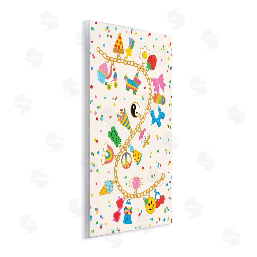 Nadia Hassan Playful Party Charm Bracelet Wall Plaque Home Decor Art Print