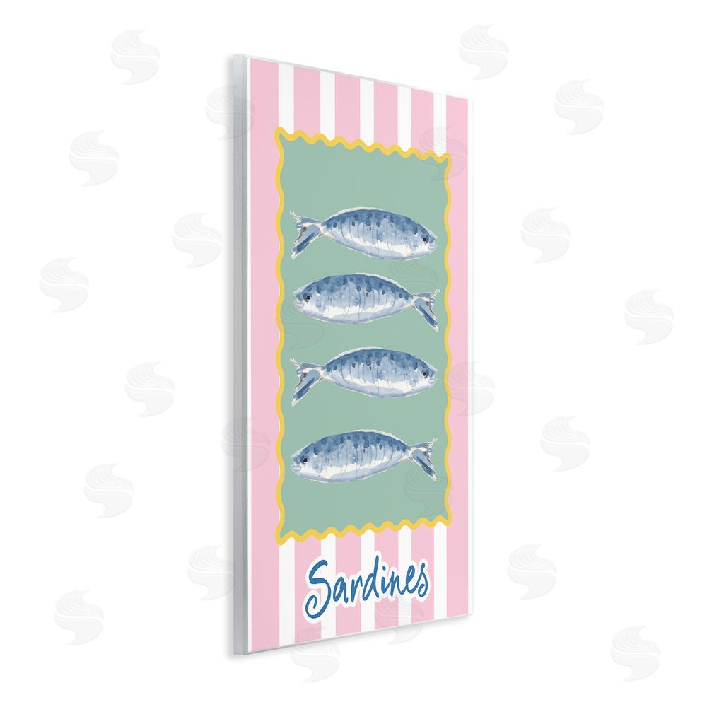 Patricia Pinto Pastel Striped Sardines Wall Plaque Home Decor Art Print