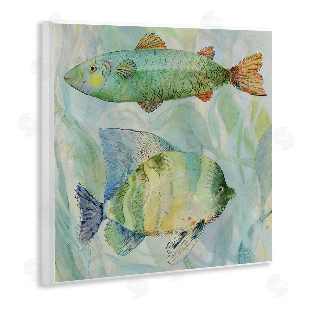 Lorenzo Collective Sweet Fish Duo Watercolor Wall Plaque Printed Art