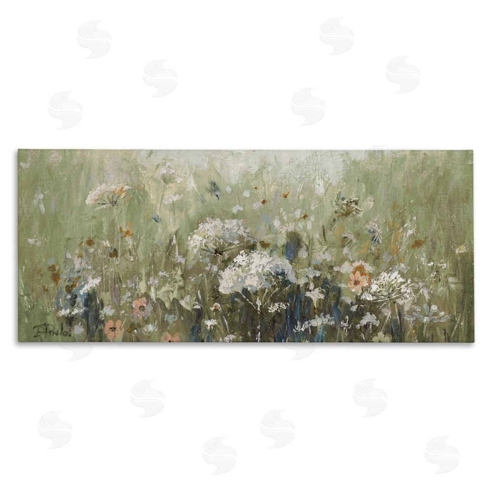 Patricia Pinto Mistful Summer Meadow Scene Stretched Canvas Wall Art