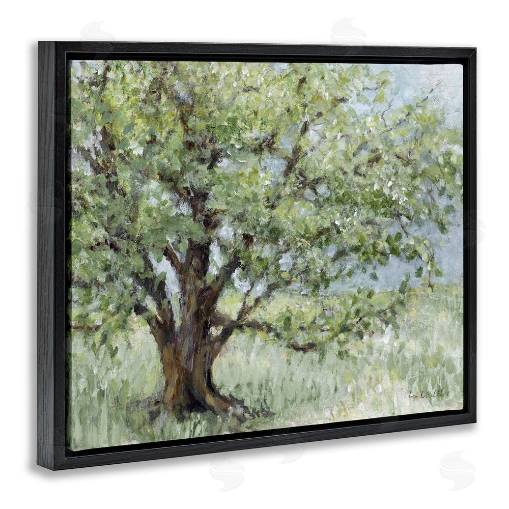Lanie Loreth Summer Oak Splendor Landscape Black Floating Framed Canvas Wall Art Print