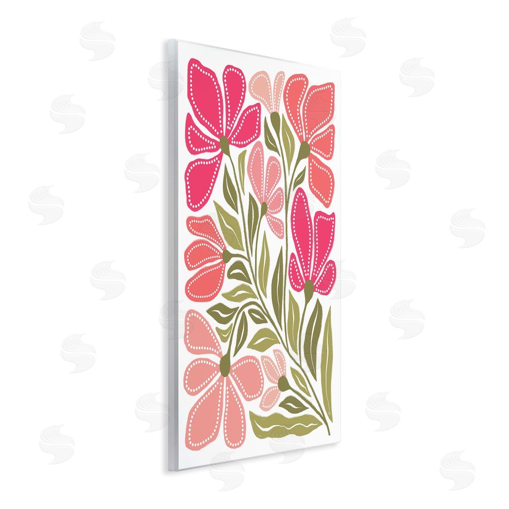 Martina Pavlova Bold Midcentury Blooms Wooden Wall Plaque Art Print