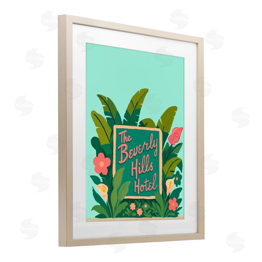 Amelia Noyes Beverly Hills Hotel Birch Framed Print Under Glass Wall Art