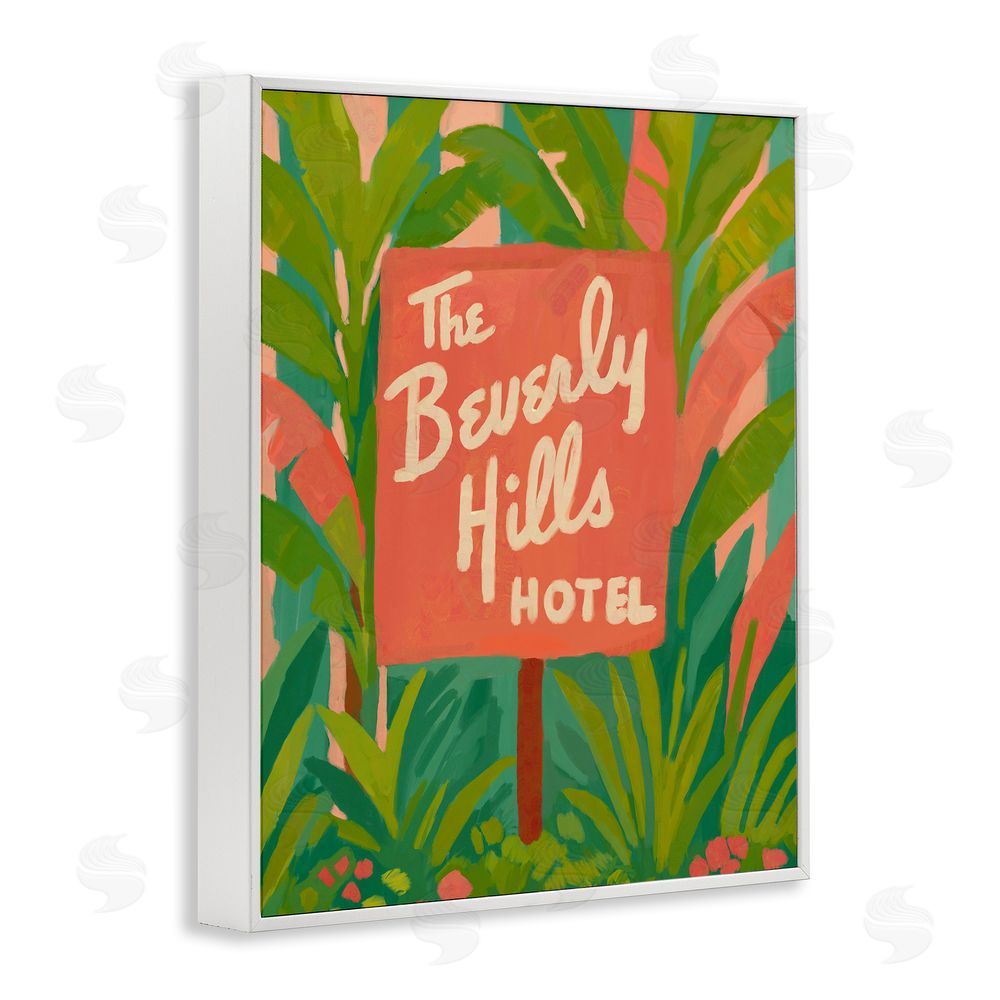 Amelia Noyes Tropical Beverly Hills Hotel White Framed Giclee Wall Art Print