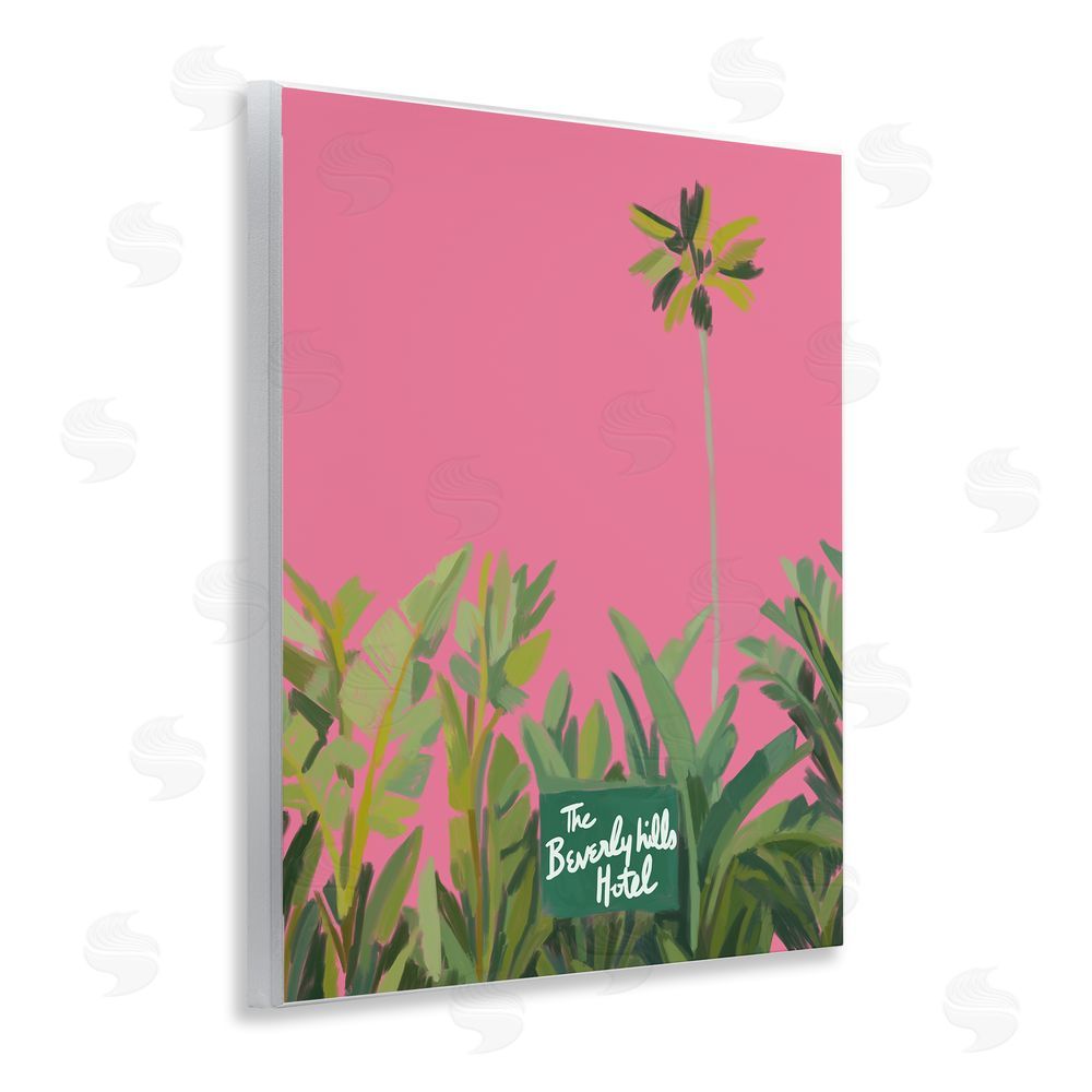 Amelia Noyes Beverly Hills Pink & Green Wall Plaque Art Print