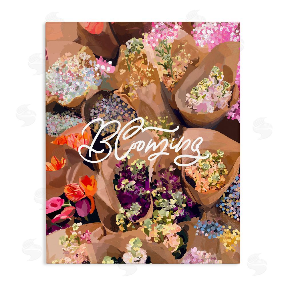 Amelia Noyes Blooming Spring Bouquets Stretched Canvas Wall Art Print