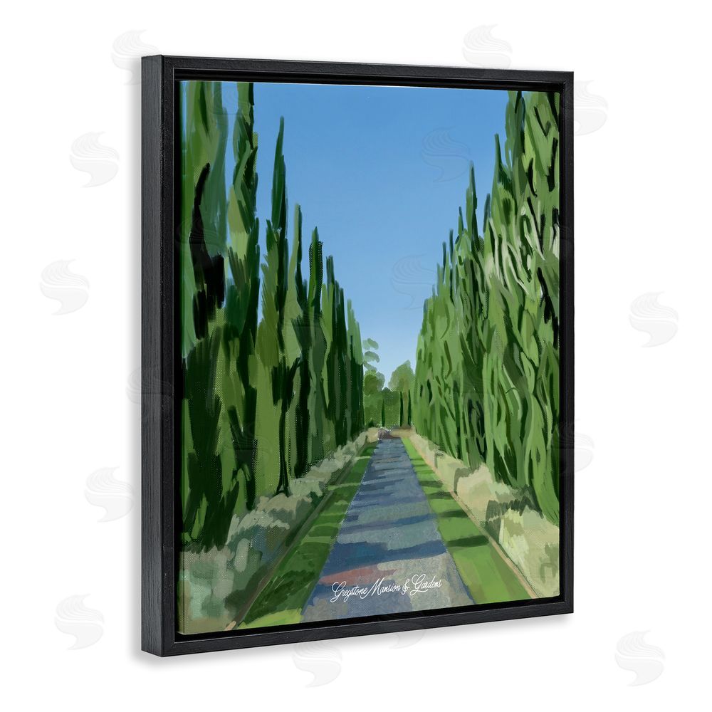Amelia Noyes Greystone Gardens Path Black Floating Frame Canvas Wall Art